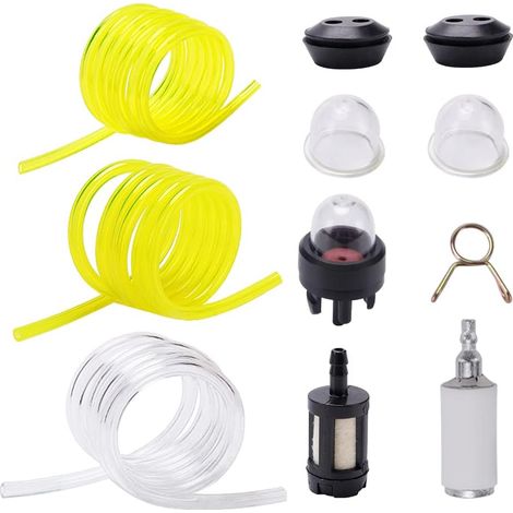Voogenzek 10-teiliges Kraftstoffschlauch-set, 1 M Benzinschläuche, Benzinfilter, Primerbirne Für Filter, Kraftstofftankdichtung, Für Rasenmäher, Laubbläser, Kettensäge