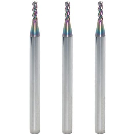 2 Mm Hartmetall-fräser Mit Quadratischer Spitze Für Aluminium- Und Kupferanwendungen, 3 Schneiden, Länge 50 Mm, Schaft 4 Mm, Dlc-beschichtung, Cnc-fräser (3 Stück)