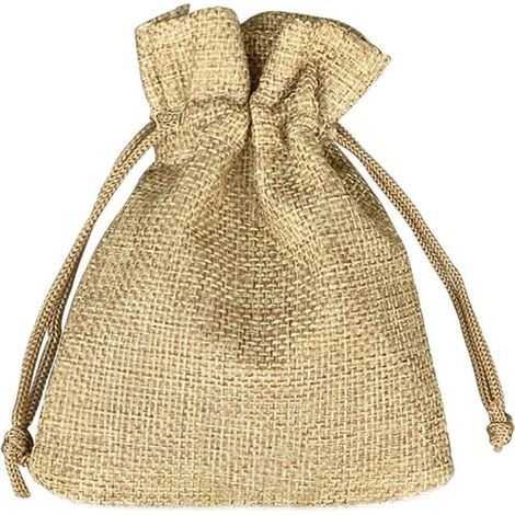 100 Stück Jutebeutel 7x9 Cm, Wiederverwendbare Geschenktüten, Jutetaschen Mit Kordelzug Für Schmuck, Geschenke, Partys, Geburtstage, Weihnachten, Hochzeiten Und Diy – Khaki