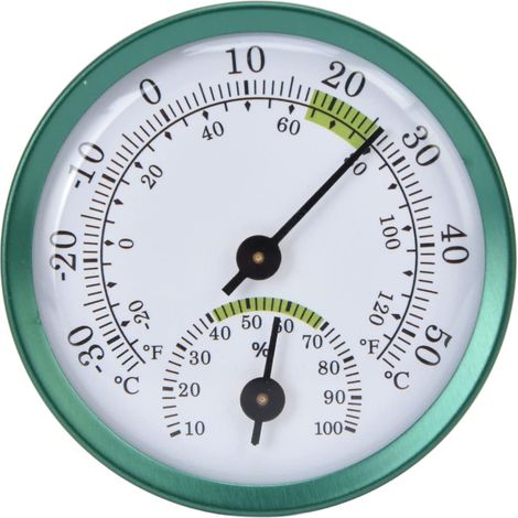 Tragbares 2-in-1 Thermo-hygrometer Mit Rundem Zifferblatt, Temperatur- Und Feuchtigkeitstester Für Küche, Büro, Gewächshaus, Innen- Und Außenbereich