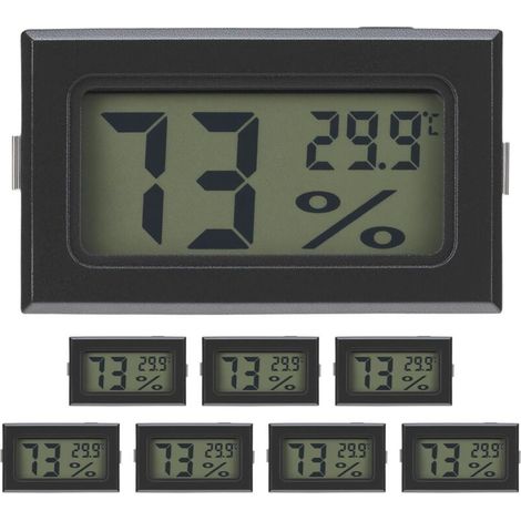 Satz Von 8 Digitalen Thermo-hygrometern - 48 X 29 X 15 Mm - Kompakter Monitor Für Innentemperatur Und Luftfeuchtigkeit