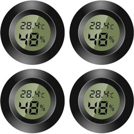 Mini-lcd-digitalthermometer Und Hygrometer Für Innen- Und Außenbereich, Feuchtigkeitsmesser Für Luftbefeuchter, Keller Und Babyzimmer, Fahrenheit Oder Celsius
