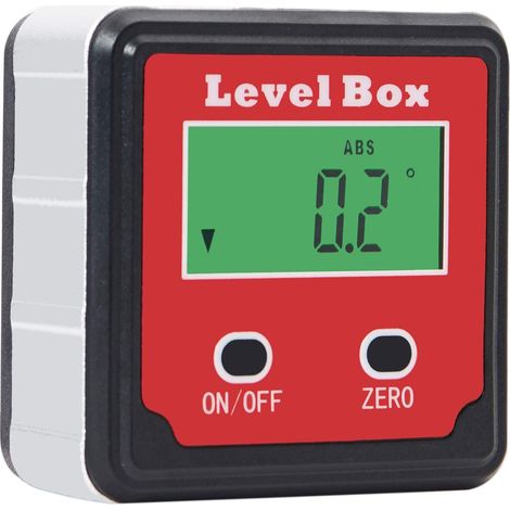 Wasserdichter Lcd-neigungsmesser Mit Integriertem Magnet, Digitaler Winkelmesser Rot