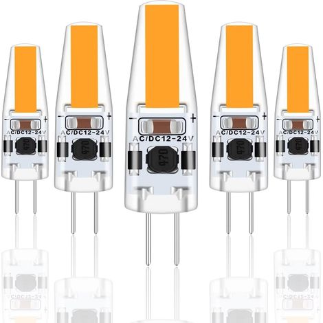 G4 Led 3w 12v Ac/dc Glühbirnen, G4 3w Led Entspricht 30w Halogenlampe, 300lm, Warmweiß 2700k, Nicht Dimmbar, 5er-pack