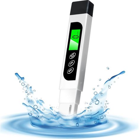 Wasserqualitätstester, Präzises Tds-ec-messgerät Und Temperaturteststift Mit Hintergrundbeleuchtetem Lcd-display Für Trinkwasser, Hydroponik, Schwimmbäder Und Aquarien