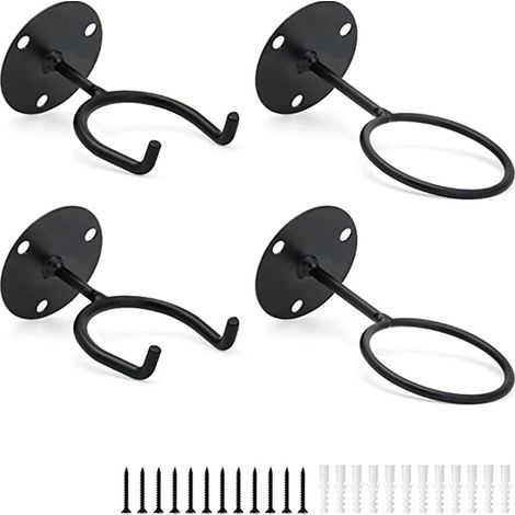 Wandhalterung Für Baseballschläger, Aufbewahrungshalterung Für Baseballschläger, Schwarze 4-teilige Wandhalterung Für Golfschläger