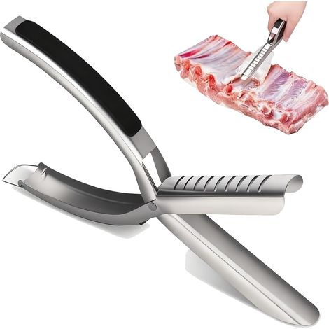 Werkzeug Zum Entfernen Der Membran Von Rippchen, Grillzubehör Aus Edelstahl, Für Einfaches Ablösen, Schnelle Zubereitung, Saftiges Fleisch, Sicherer Griff