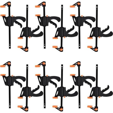10 Stück Einhand-zwingen, Ratschen-tischklemme, Schnellspann-klemme Mit Ratschenmechanismus Und Schnellrelease, Klemmleiste Zur Holzfixierung, Kunststoff-spannkragen - Liaiki