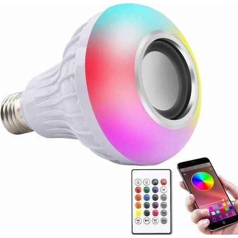 Led-glühbirne E27 12w Rgb Bluetooth Leuchte Farbe Kabellos Musikwiedergabe Lampe Mit Fernbedienung-liaiki