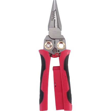 Rote Abisolierzange, Feine Spitzen, 20,2 X 6 X 2 Cm, 1 Stück, Rutschfest, Multifunktional Mit Spannungsprüfer. Elektrikerzange.