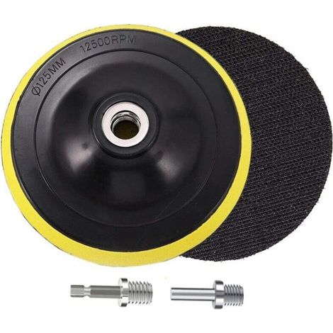 2 Stück Schleifteller, Klettschleifscheiben, Schleifplatte, Selbsthaftende Befestigung, Polierstützplatte, Für Winkelschleifer - 125 Mm, M10