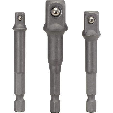 Satz Aus 3 Adaptern Für Stecknüsse - Sechskant - 1/4" - 3/8" - 1/2", Nuss Und Bit Für Schlüssel