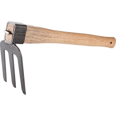 Kleine Gartenhacke, Handhacke, Botanische Hacke, Einhändige Hacke, Gartenhacke Mit Holzgriff, Gartengerät, Dreizackige Hacke Mit Holzgriff