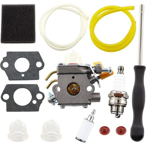 Vergaserkit Mit Einstellschraubendreher Und Luftfilter Für Ryobi Rbc30set Rlt30cet Rht2660da Rlt26cds Rbc26ses Ersetzt Zama C1u-h60 308054003 308054008 308054012
