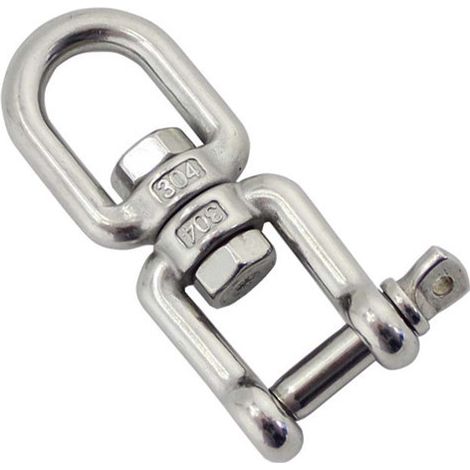 Émerillon Ankerketten Vertäuerungsketten Drehgelenk Aus 304 Edelstahl Für Boote Marine - 6mm