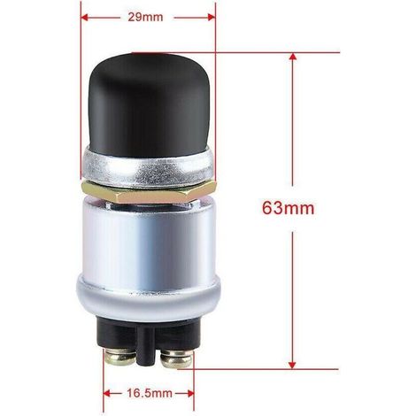 2 Stück Drucktaster Hupenschalter Motorstartschalter Spst Wasserdichter Drucktaster Starter 50a 12v