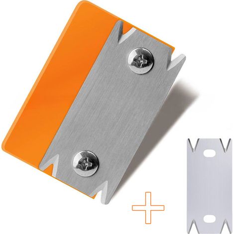 Eckenschleifer Für Holzarbeiten (orange) + Ein Ersatzklinge, Kantenanpresser, Fasen- Und Abrundhobel