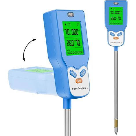 6-in-1 Bodenfeuchtigkeitsmesser, Tester, Digitaler Ph-meter Für Pflanzen