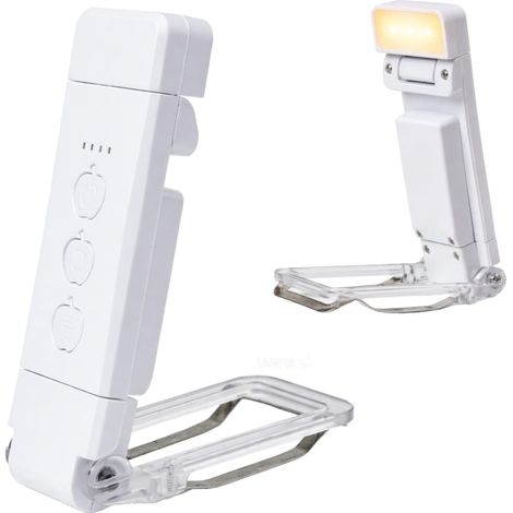 Wiederaufladbare Klemmleuchte Zum Lesen – Kompakt Und Robust, 3 Farbtemperaturen × 5 Helligkeitsstufen, Flexibler Clip, 500 Mah Usb-akku, Ideal Zum Lesen Im Bett Und Perfekt Als Geschenk [klasse É