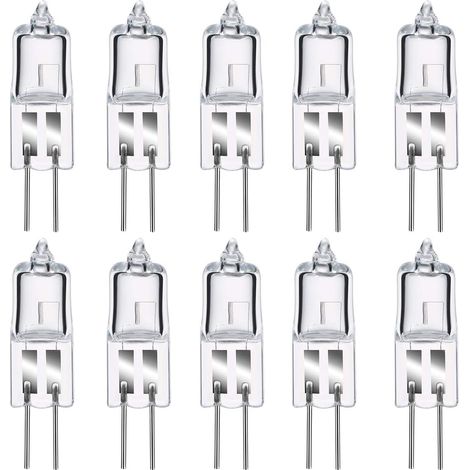 G4 Halogenlampen, 12v 20w G4 Sockel-halogenlampe Mit Stecksockel, 2800k Warmweiß Dimmbar, Transparente G4 Kapsellampe, 10er-pack