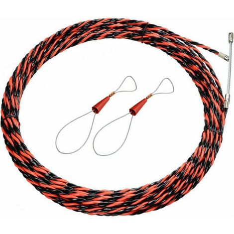 Elektriker-nadel 25m Kabelziehdraht 5mm Durchmesser, Ausziehbarer Installationsdraht Zum Ziehen Von Kabeln Und Verlängerungen Aus Flexiblem Spiraldraht