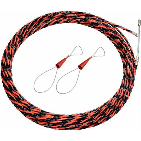 Elektriker-nadel 50m Kabelzugdraht 5mm Durchmesser, Einziehbare Installationsnadel Zum Ziehen Von Kabeln Und Verlängerungen Aus Flexiblem Spiralstahl