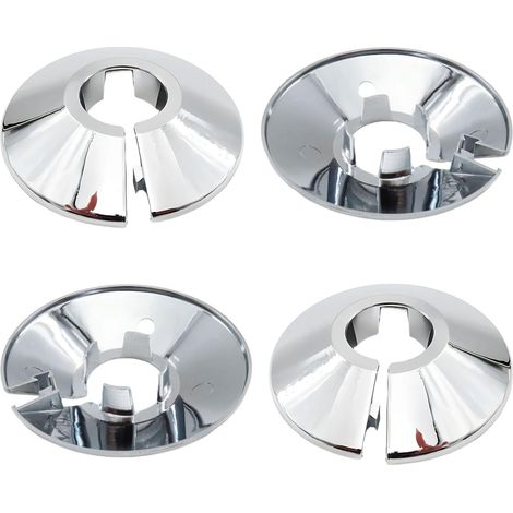 4 Stück Verchromte Rohrkragen, Heizungsrohrklemmen, 15 Mm Abdeckungen Für Sanitärrohre, Für Duschen, Rohre, Wasserhähne, Heizkörper, Wasserleitungen, 5,5 Cm Breit