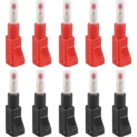 10 Steckverbinder-sets Mit 4-mm-bananensteckern, Schrumpfschlauch Für Lötdraht, Multimeter-prüfkabel
