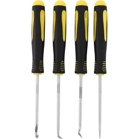 4-teiliges Schaber-haken-werkzeugset, Öl-dichtungs-extractor, Gummi-o-ring-haken, Dichtungs-schraubendreher, Hand-ausziehwerkzeug, Schwarz Und Gelb