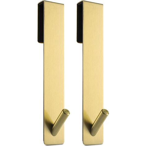 Verlängerte Türhaken (18 Cm) Für Rahmenlose Glastüren, Handtuchhaken, 2er-set, Gold