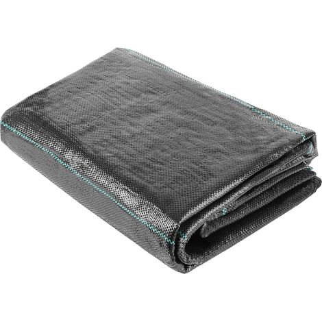 Mulchfolie Für Pflanzen, Unkrautschutzfolie Aus Polypropylen 1m X 5m, Geotextil Gegen Unkrautwuchs 75g/m², Gewebte Uv-beständige, Reißfeste Und Wasserdurchlässige Folie (2er-pack)