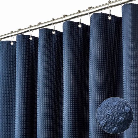 Dicker Stoff-duschvorhang, Luxuriöser Duschvorhang Für Das Badezimmer, 1 M X 1,8 M, Cyan
