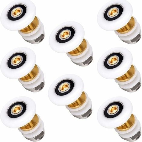 Roulettes Douche 25mm, Schiebetürrollenlager Für Duschtür, 8 Stück - Liaiki