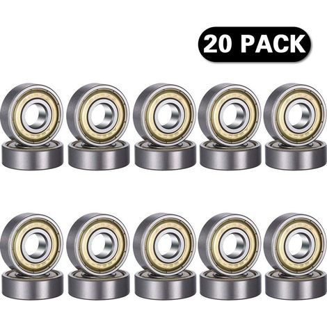 20 Stück 608 Zz Kugellager, 608zz Metall Doppelt Abgeschirmt Miniatur-rillenkugellager Für Skateboard Und 3d-drucker (8 X 22 X 7 Mm) - Rapanda