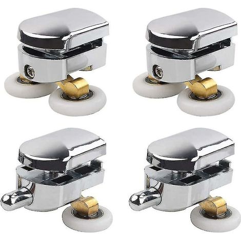 4er-set Duschrollen 23mm Für Schiebedusche, Ersatzrollen, Obere Und Untere Rollen
