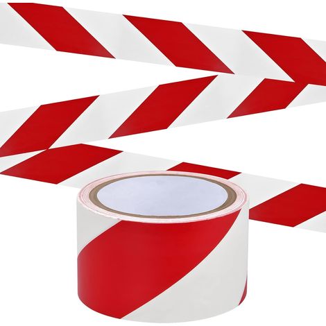 Signalisierungs-klebeband - 5 Cm X 16 M Pro Rolle - Für Bodenmarkierung/sicherheit - Rot-weiße Streifen