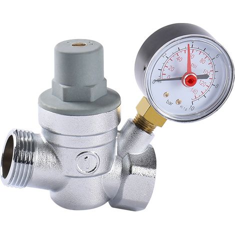 Schräger Druckminderer Caleffi 5332 1/2 Mit Manometer Und Austauschbarem Element