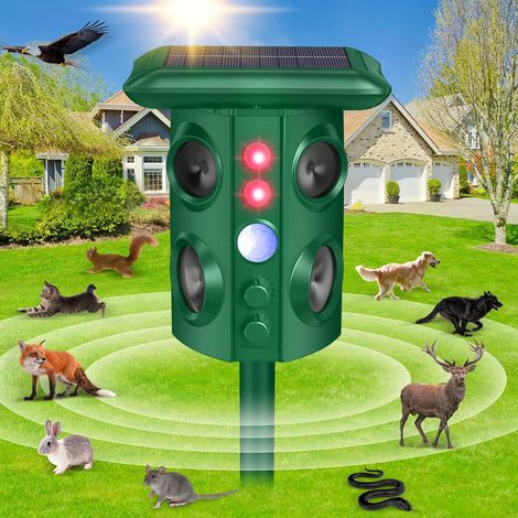 Solarbetriebener Outdoor-insektenabwehr Mit Vibrations- Und Bewegungssensor, Ultraschall-insektenabwehr