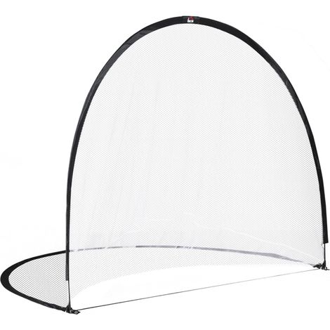 Pop-up-fußballtor Mit Transporttasche Und Befestigungspflöcken, Maße: 247 Cm L X 203 Cm B X 201,5 Cm H, Schwarz-weiß