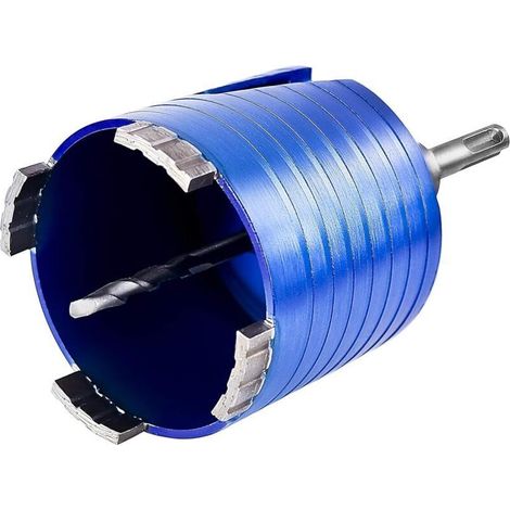 Scie Cloche Betonkernbohrkrone Für Stahlbeton, Diamant-bohrkrone + Sds-plus Adapter M16 + Bohrer 8x120mm + Ausbrechkeil (68 Mm)
