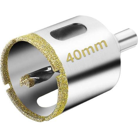 40mm Diamant-lochsäge Mit Führungszentrierbohrer, Diamant-kronenbohrer Für Fliesen, Porzellan, Glas, Marmor Und Keramik