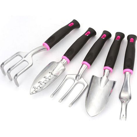 Gartenwerkzeuge Aus Aluminiumlegierung, Gartengeräte, Geschenk, Gießkanne Für Töpfe, Blumenpflanzung, Unkrautjäten, 5-teiliges Set