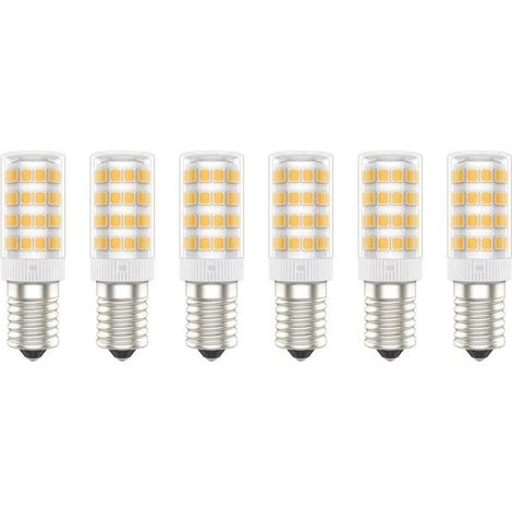 Led-glühbirnen E14, 5w (entspricht 50w), Warmweiß (3000k), Ac220-240v, Flimmerfrei, Nicht Dimmbar, 300 Lumen, Cri80, 6er-pack - (warmweiß, 5w) [energieeffizienzklasse A+]