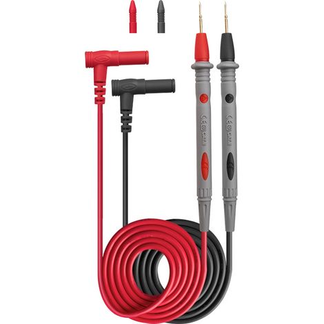 2 Paar Pt1005 1000v 10a Multimeter-prüfspitzen, Feine Testkabelspitzen, Digitale Multimeter-sondenpitzen, Multimeter-testkabel Mit Krokodilklemmen