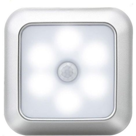 Bewegungsmelder-lampe, Schrankleuchte, 6-led-nachtlicht Für Treppen, Küche, Kleiderschrank (weißes Licht, 3 Stück)