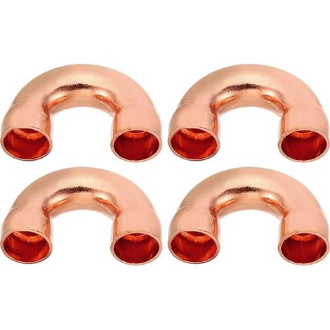 4 Stück Gewinkelte Kupferfittings Für Gasrohre, 12,7 Mm Schlauchanschluss Für Wasserschläuche Und Kraftstoffleitungen, Druckrohrverbindungen Für Hlk-klimaanlagen Und Klempnerarbeiten, Wandstärke 0,8 M