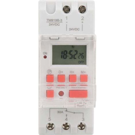 Dc 24v 30a Wöchentliche 12/24-stunden-zeitschaltuhr Lcd Ein/aus Steuerbare Programmierbare Zeitrelais