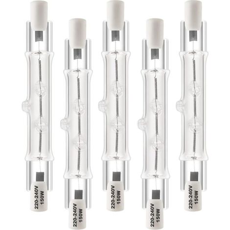 R7s Halogenlampe 78mm 150w, Ac220-240v Dimmbare R7s Halogenlampe Warmweiß 2800k, J78 Stiftlampe Für Landschaftsbeleuchtung, Sicherheit, Stehlampe, 5er-pack