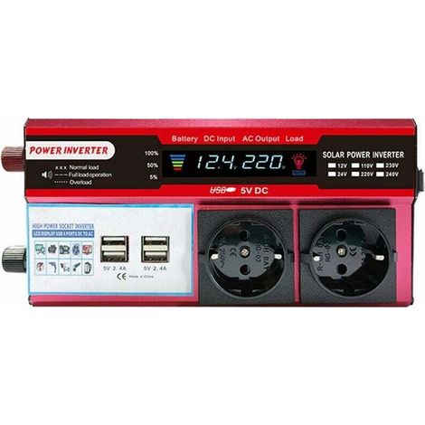 Hocheffizienter Solar-wechselrichter, Reiner Sinus-wechselrichter Für Haus, Auto Und Wohnmobil, Solarenergie-wandler Mit Lcd-bildschirm, 1000w