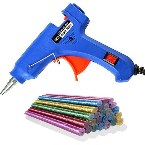 20w Heißklebepistole, Mini-heißklebepistole Mit 30 Klebesticks, Klebepistole Für Reparaturen, Handwerk Und Diy (blau)